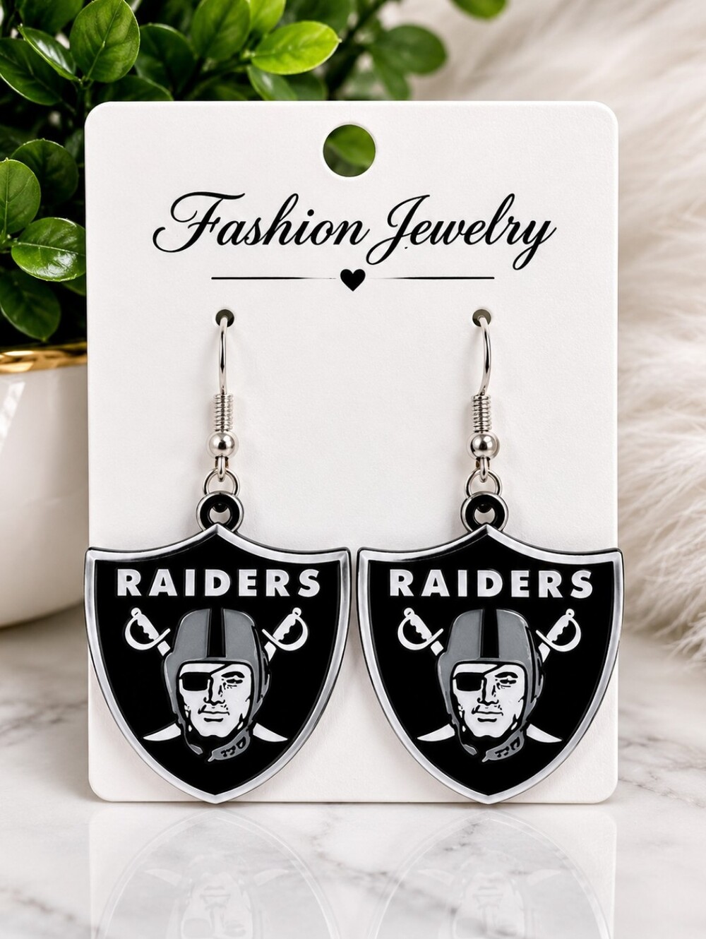 Raiders Football Earrings